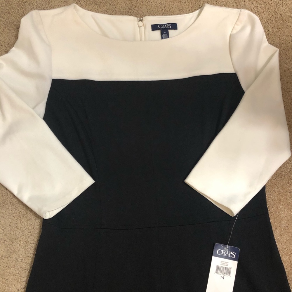 Chaps Black and White dress   Worn once
